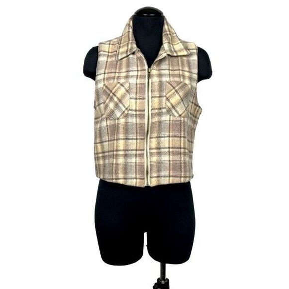 WoolRich Plaid Wool Full Zip Vest - Women’s S - Picture 1 of 9